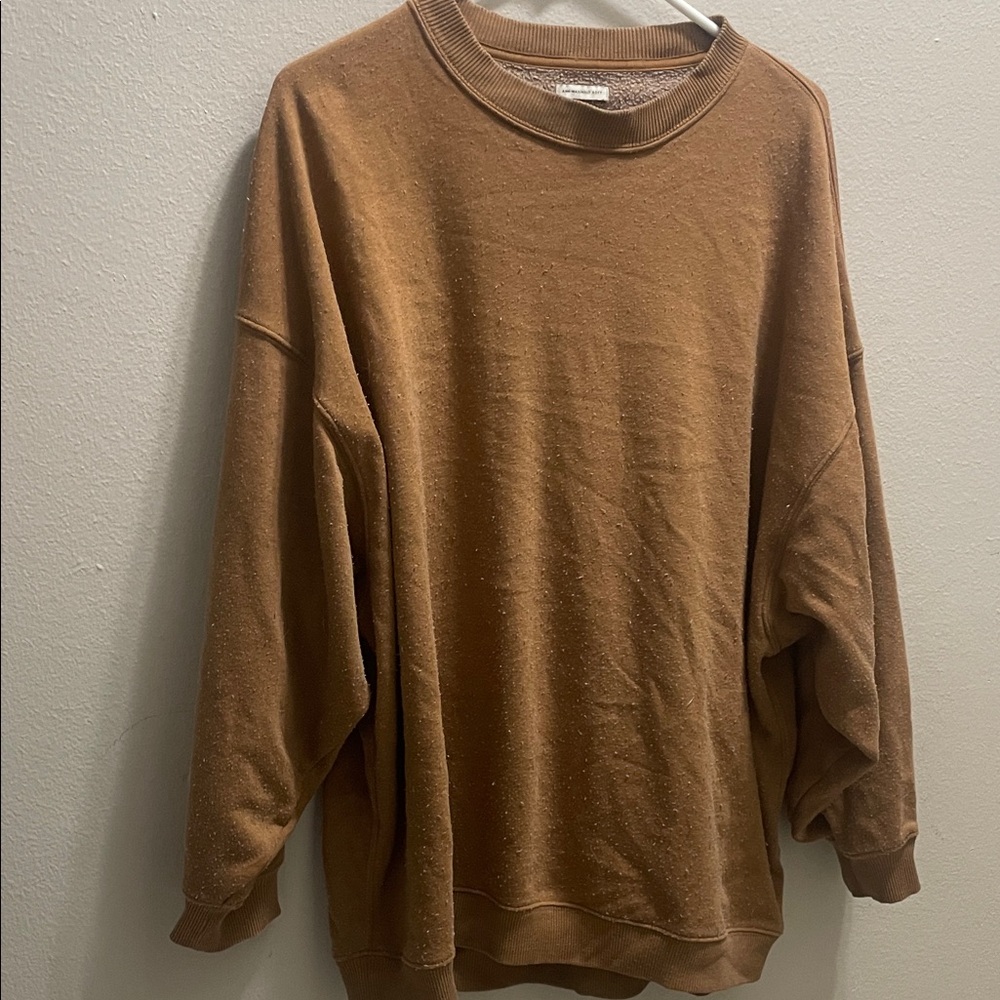 American Eagle Outfitters Tan Crewneck Sweater